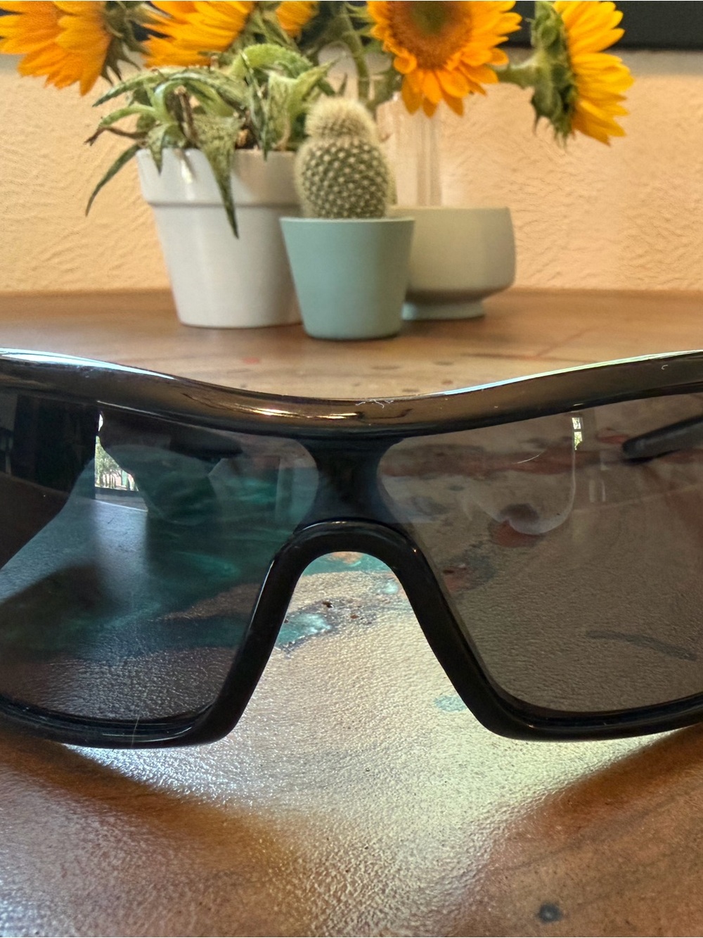 Christian Dior Vintage Cannage Shield Sunglasses Black Y2K Wraparound - Picture 3 of 3